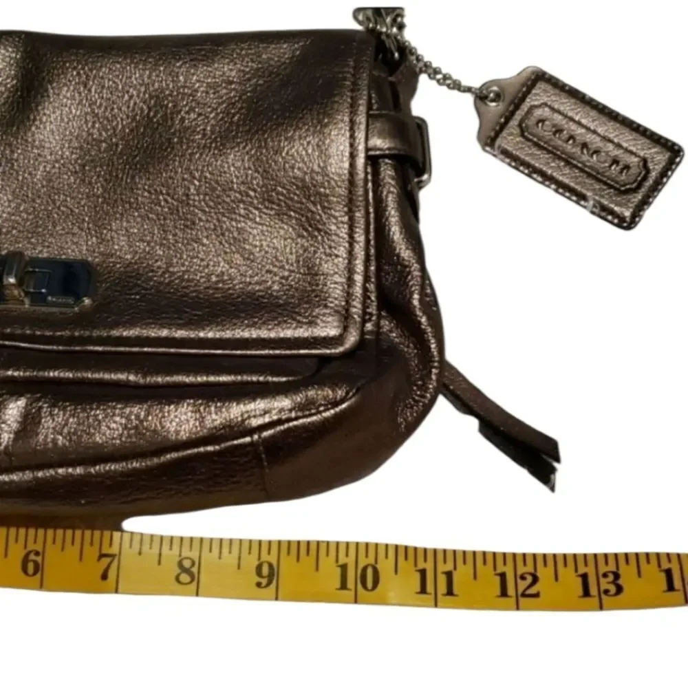 Coach Gunmetal Metallic Chelsea Bag